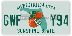 GWFY94  license plate in FL