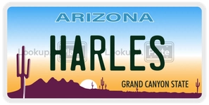 HARLES license plate in Arizona