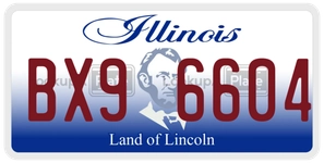 BX96604 license plate in Illinois