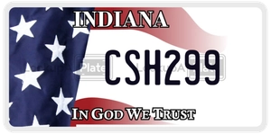 CSH299 license plate in Indiana
