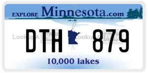 DTH879 license plate in Minnesota