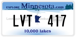 LVT417 license plate in Minnesota