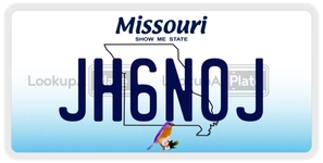 JH6N0J license plate in Missouri