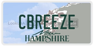CBREEZE license plate in New Hampshire