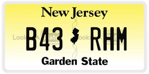 B43RHM license plate in New Jersey