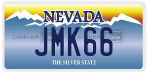 JMK66 license plate in Nevada