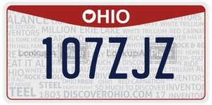 107ZJZ license plate in Ohio