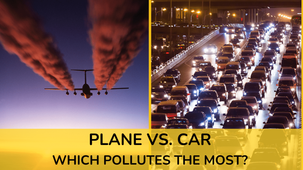 airplane travel pollution vs car